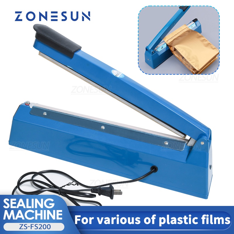 ZONESUN ZSFS200 Hand Impulse Sealing Machine Plastic Bag Sealing