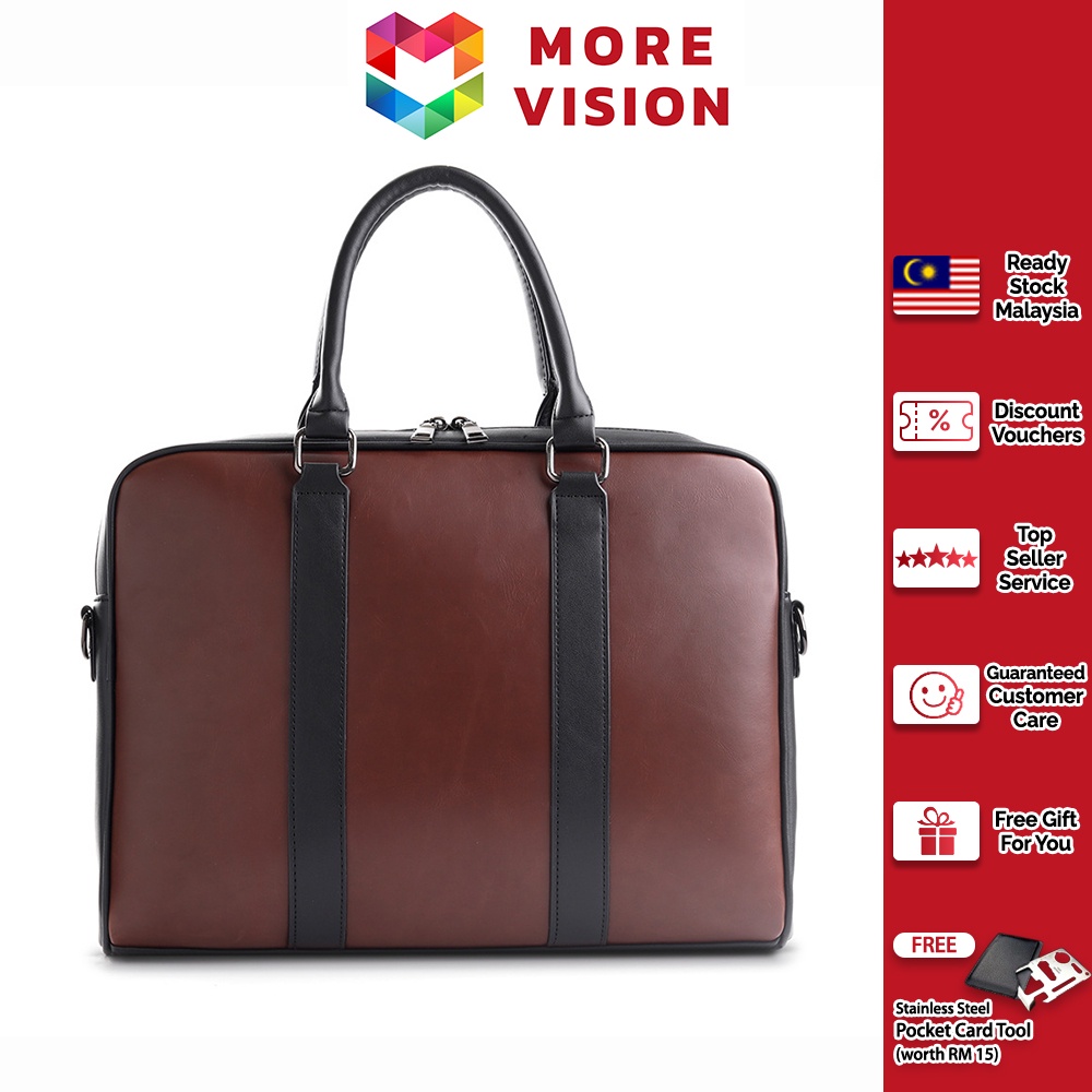 MV Bag Hand Carry Sling Brown Shoulder Bag Fashion Laptop Messenger