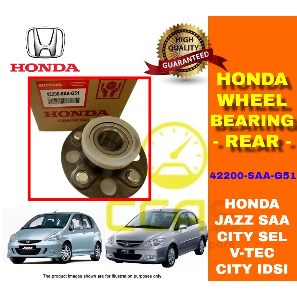 ( 100 ORIGINAL ) REAR WHEEL BEARING HONDA JAZZ SAA / CITY SEL VTEC
