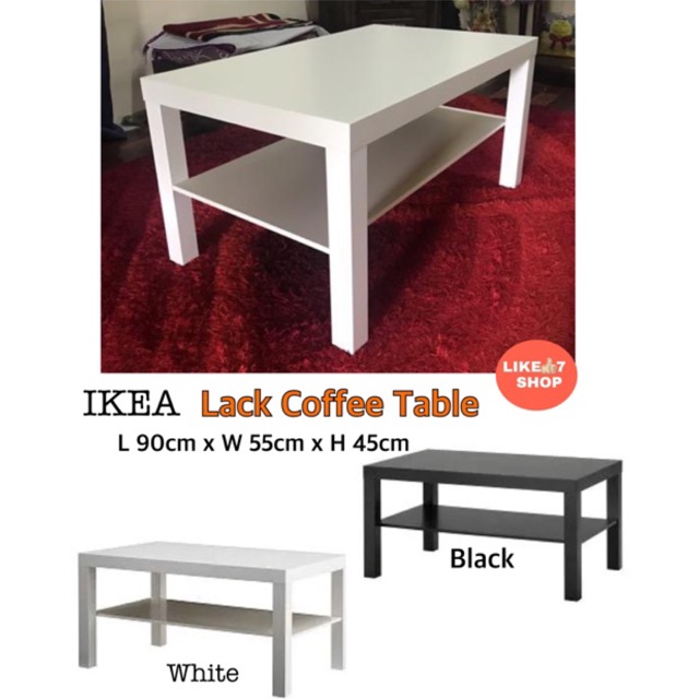 IKEA LACK Coffee table (white,black brown) Shopee Malaysia