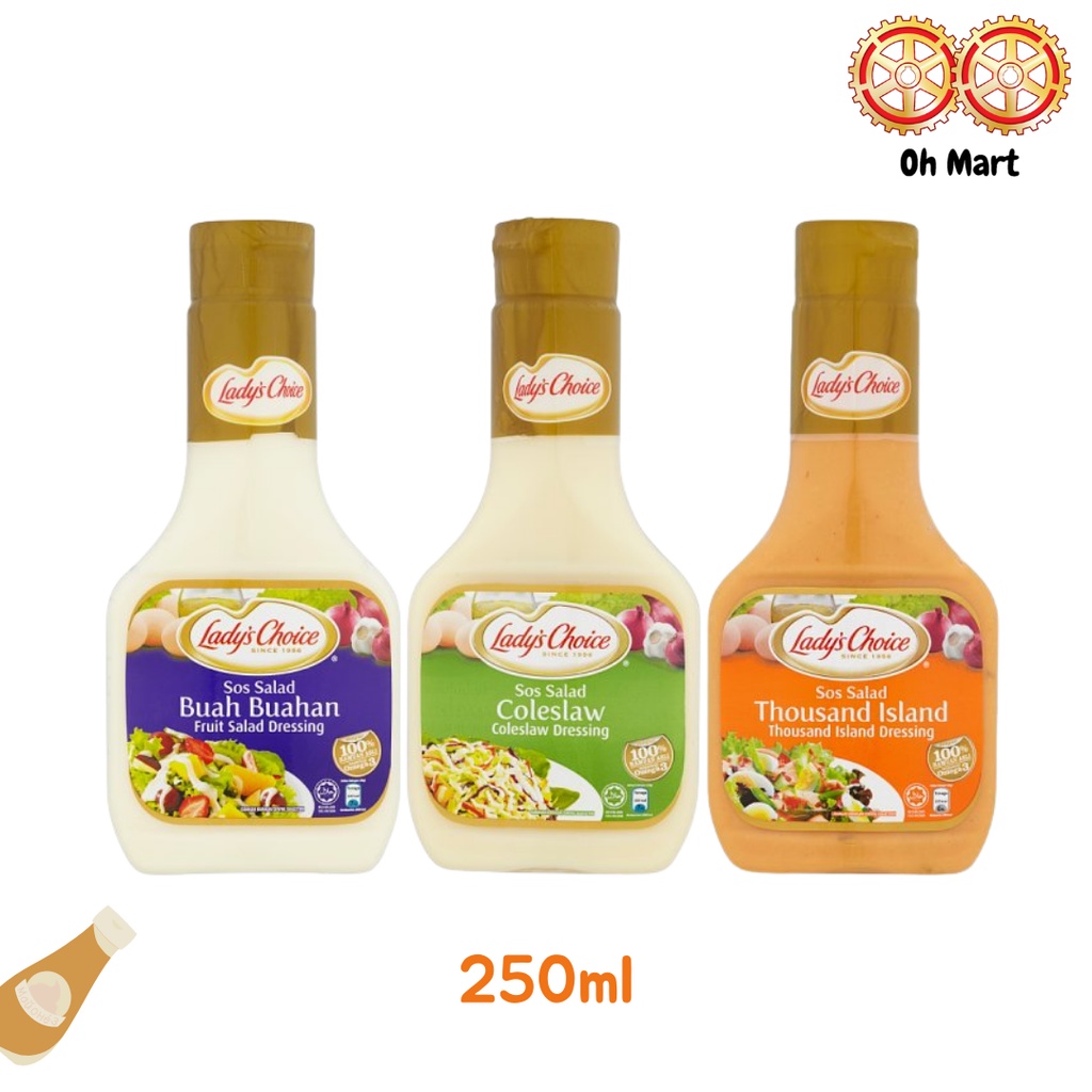 Lady's Choice Fruit Salad/ Coleslaw/ Thousand Island Dressing/Sos Salad