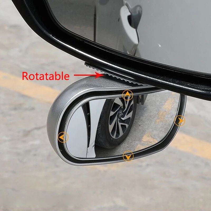 1Pc Universal Car Mirror 360° Adjustable Wide Angle Side Rear Mirrors
