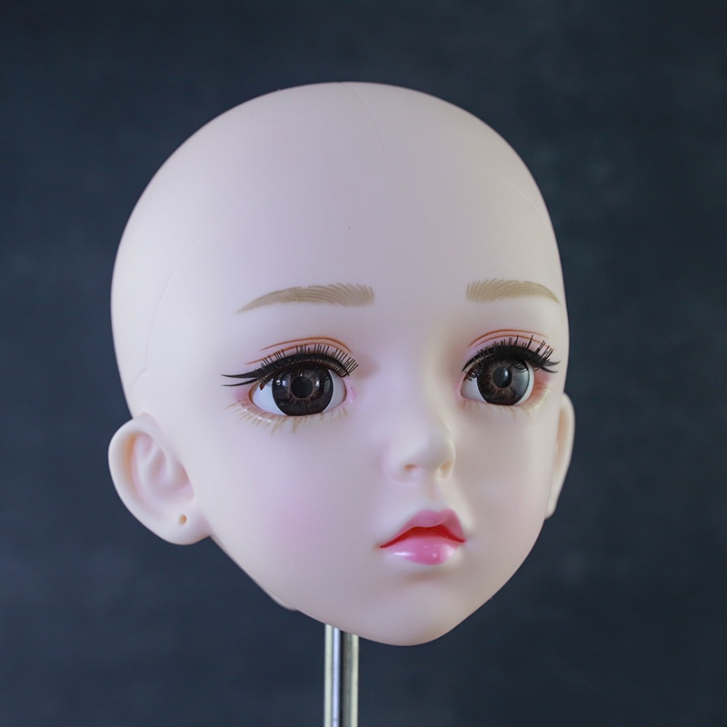 60cm Doll's Head White Skin 1/3 Bjd Doll Head Accessories Girls Play