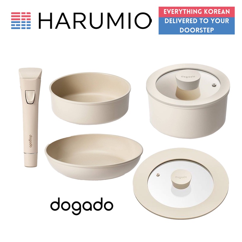 DOGADO COOKWARE 6PCS SET POT PAN SET DOGADA FRYING PAN ELECTRIC STOVE