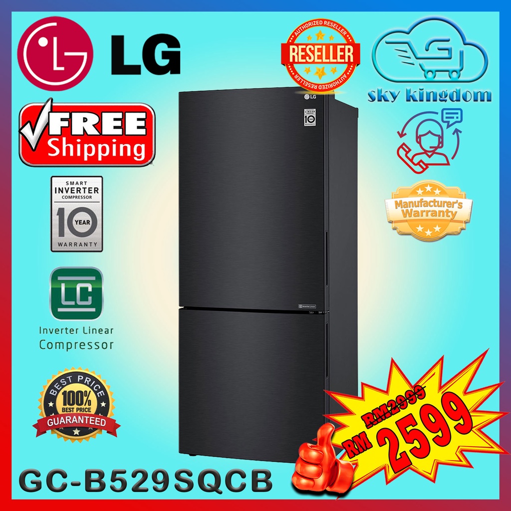 LG GCB529NQCZ Nett 420L Refrigerator Bottom Freezer with DoorCooling+