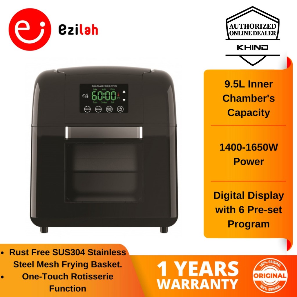 Khind Multi Air Fryer Oven (9.5L) ARF9500 Shopee Malaysia