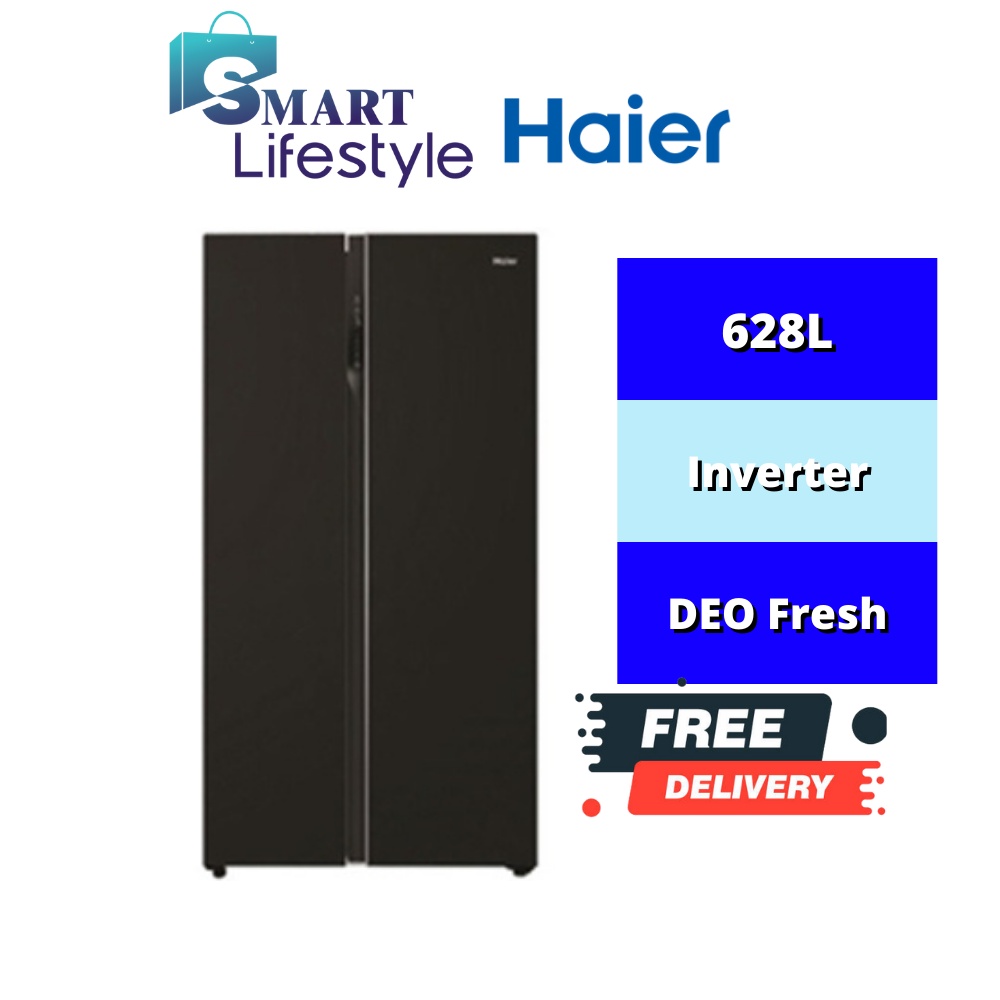 【FREE SHIPPING】Haier Side By Side Glass Series Refrigerator (628L) HRF