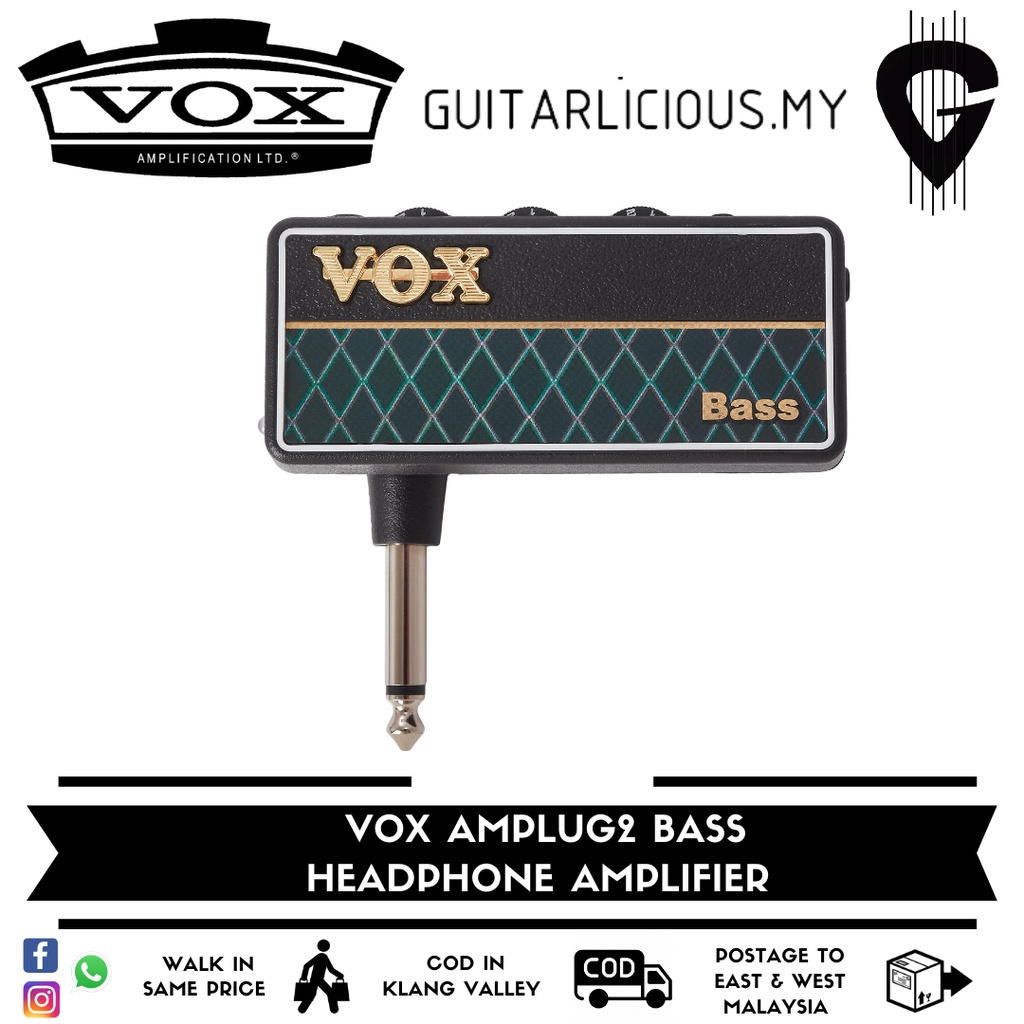 VOX Amplug 2 Bass Headphone Guitar Amp (AP2BS/ amPlug2 / AP2BS