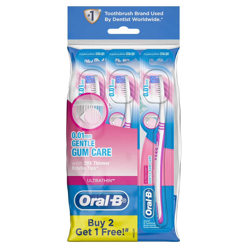 OralB UltraThin Gentle Gum Care Extra Soft Manual Toothbrush (3 Pcs) Shopee Malaysia