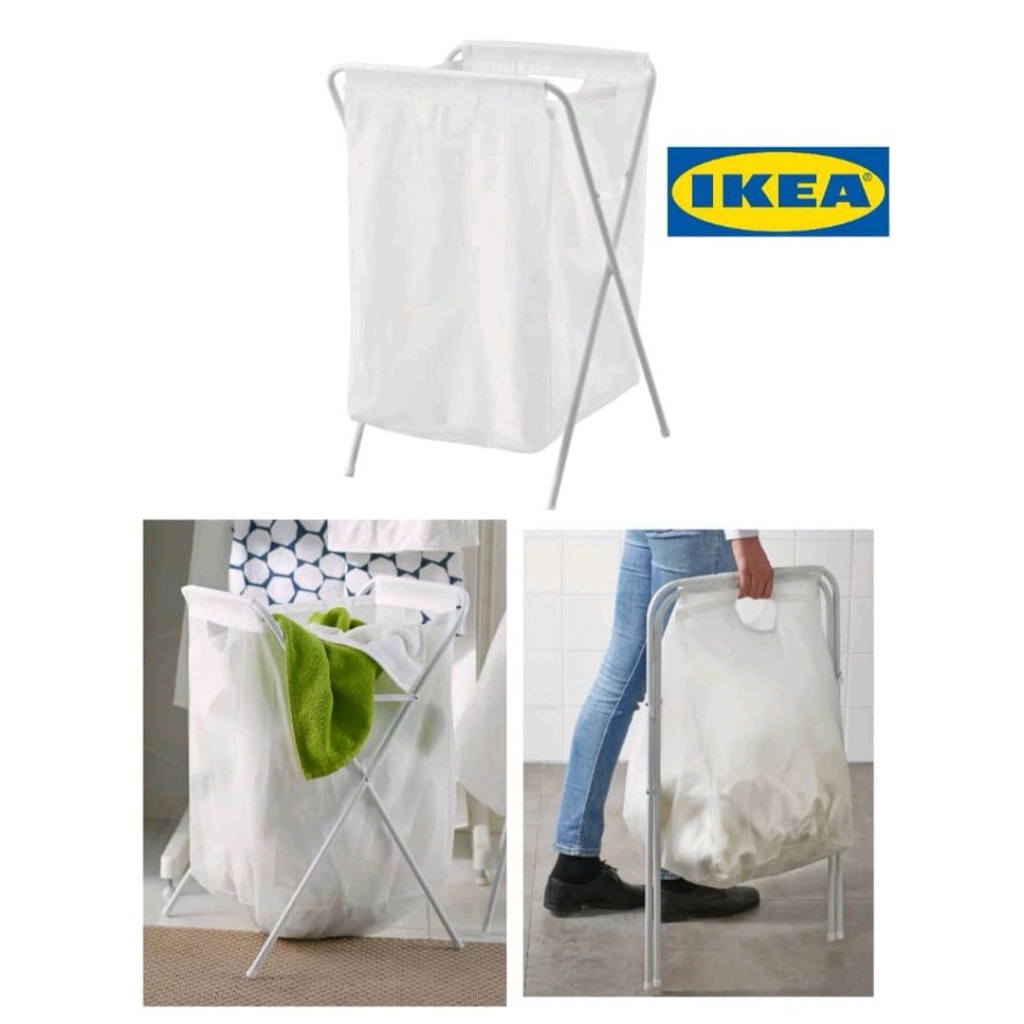 Ikea jall laundry bag with stand white colour / Beg dobi ikea / Bekas