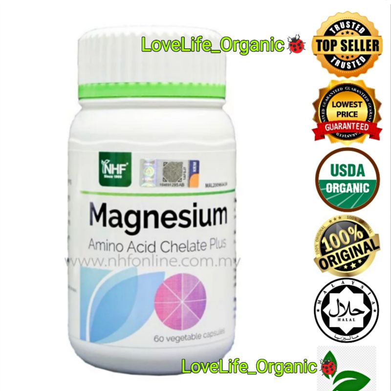 NHF Magnesium Amino Acid Chelate Plus 健镁生 (485MG x 60Caps) Exp8/2025