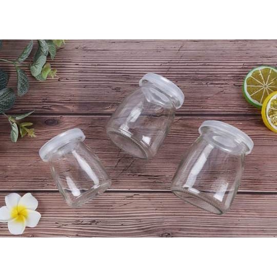 PGB100 Pudding Glass Bottle with PE Lids1 pcs 100ml Dessert Glass Jar