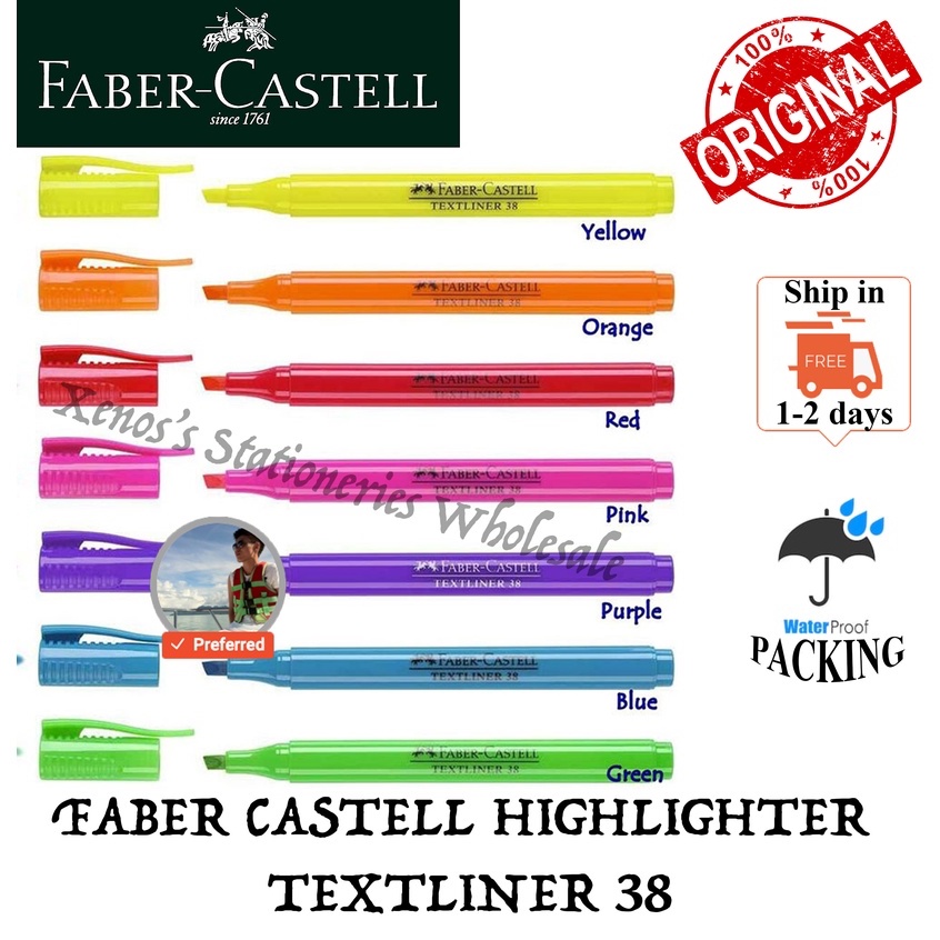 FABER CASTELL TEXTLINER 38 HIGHLIGHTER PEN / FABERCASTELL TEXTLINER