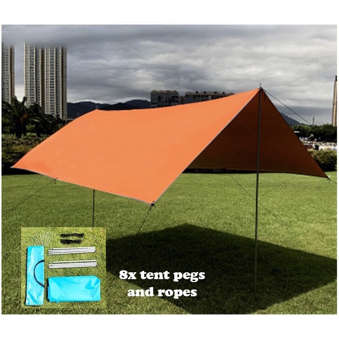 Flysheet Waterproof Groundsheet Camping Tarp Shelter Alas Tent Floor Sheet Footprint Shopee