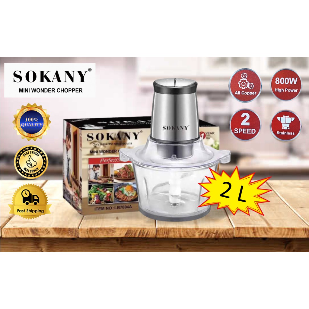 Mini Wonder Chopper / SK 7008 / Sokany / 2.0L / Glass / Food