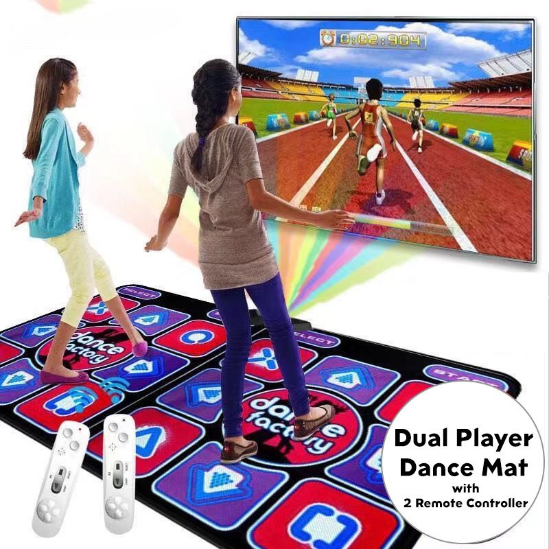 Dual Player Dance Mat TV Game Dancing Pads for Computer TV with 2 Game