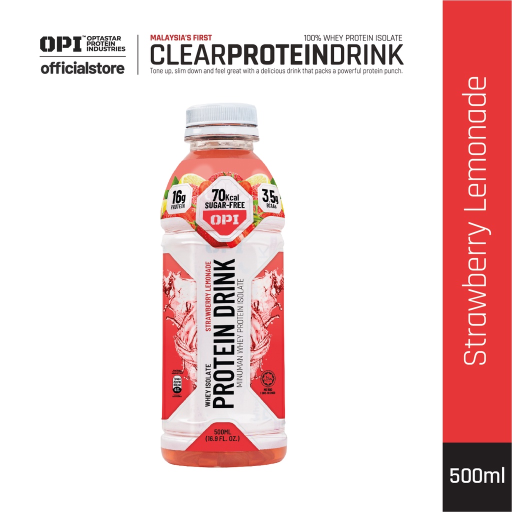OPI CLEAR PROTEIN DRINK (500ML) PERFORMANCE HYDRATION & RECOVERY DRINK