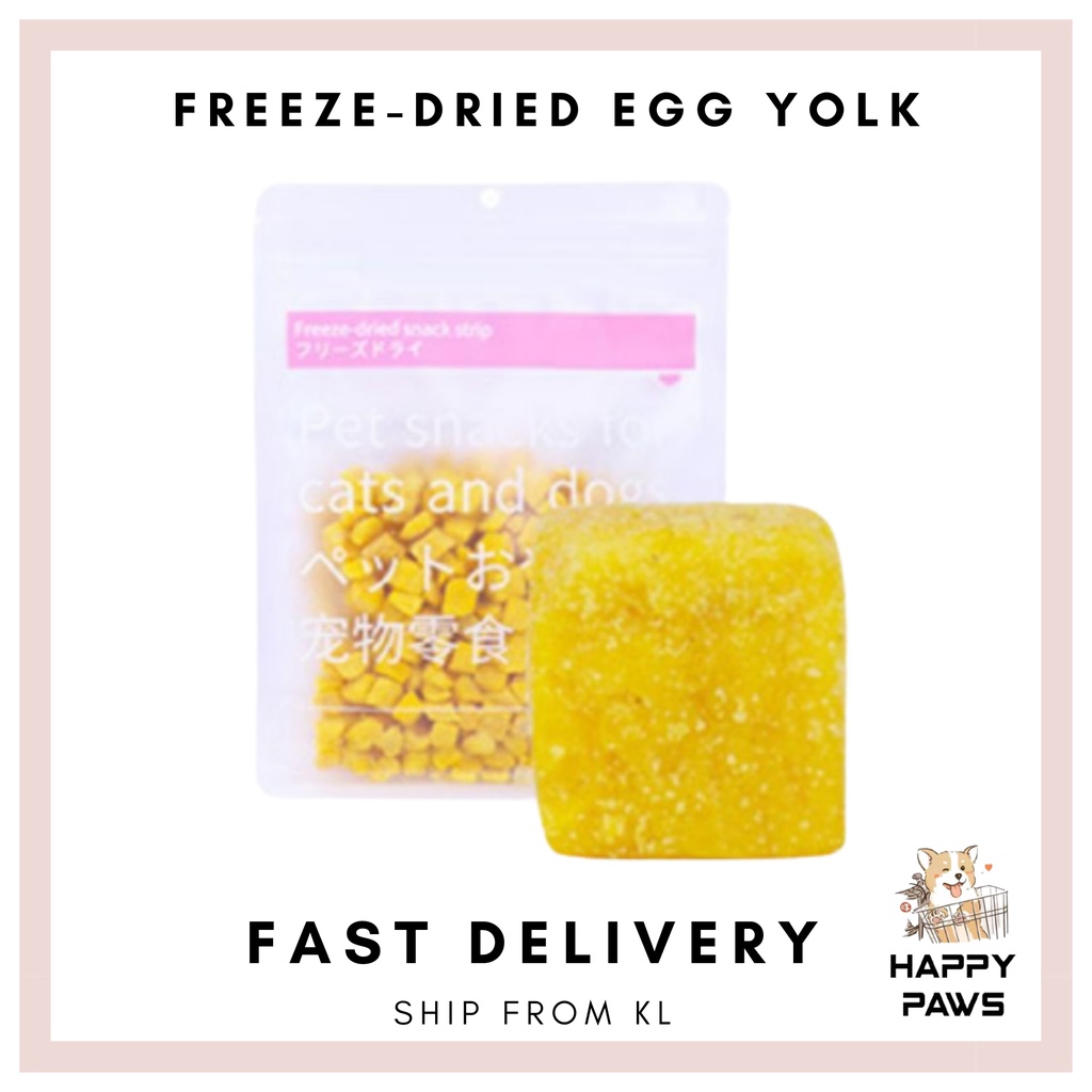 Pet FreezeDried Egg Yolk For Cats And Dogs 100g / Cat Snack / Cat