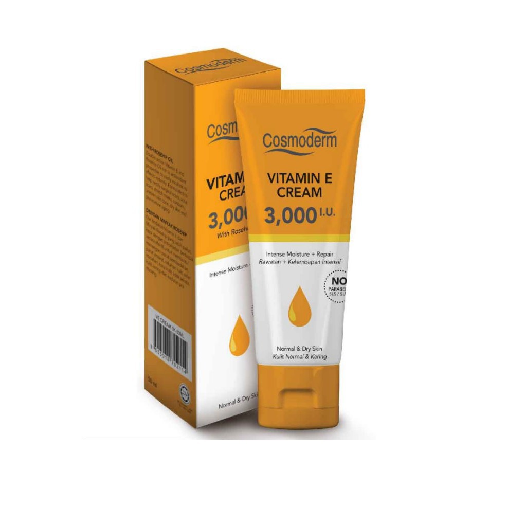 Cosmoderm Vitamin E Cream 3000 IU With RoseHip Oil (50ml) Shopee Malaysia