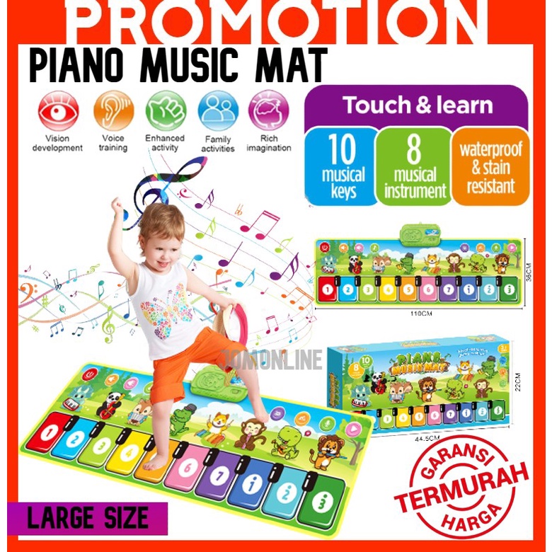Ship From KL Baby Piano Music Mat Kids Piano Mat Musical Keyboard