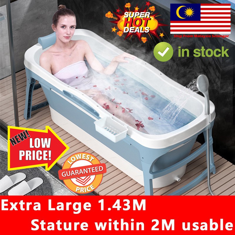 pos dari malaysia Large Foldable Adult Chldren Kids Bathtub Foldable