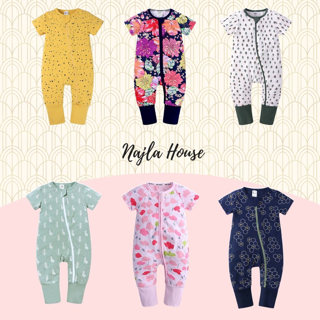 [1/2] Zipper Sleepsuit Non Footies Newborn Infant Kids Clothes Kidstale