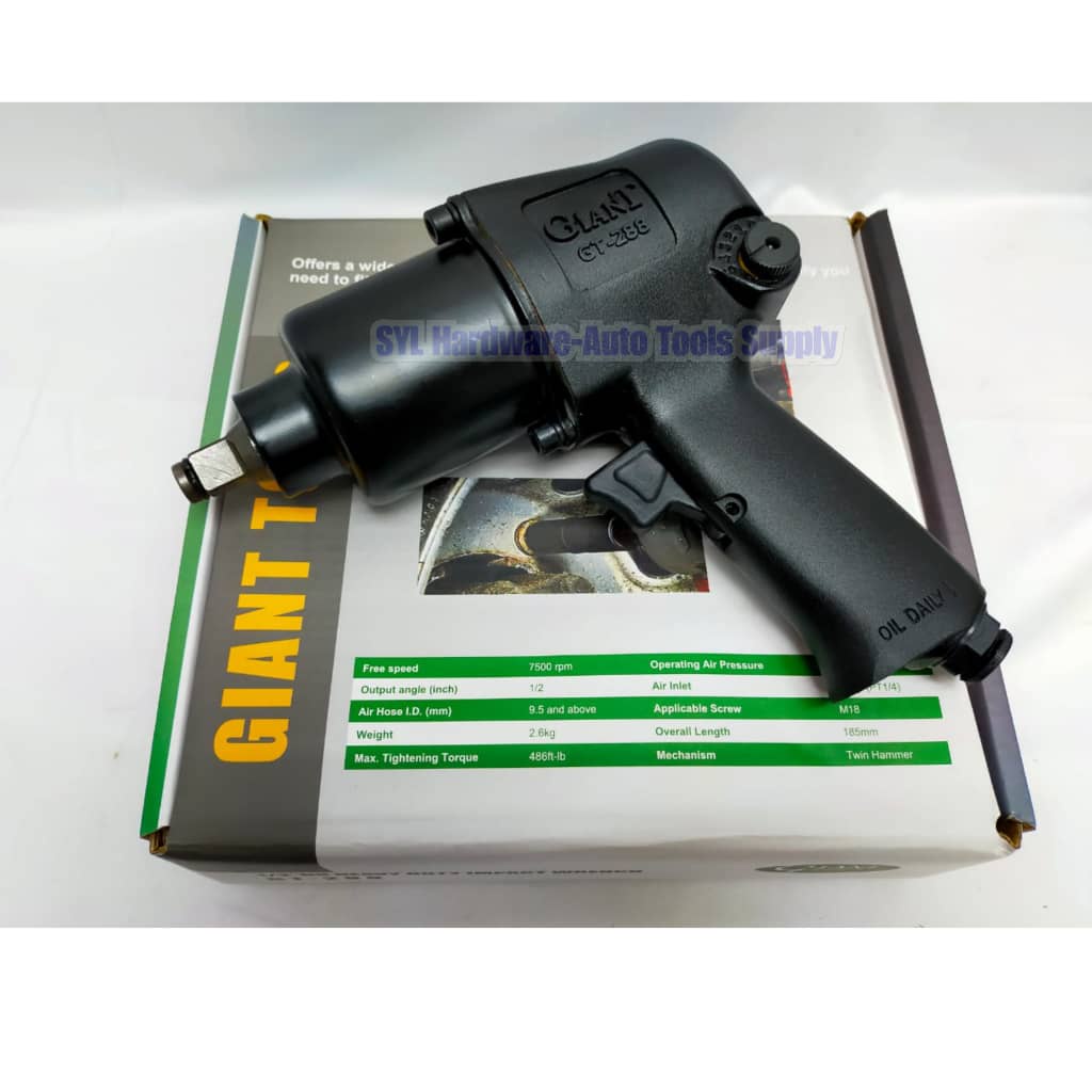 GIANT GT288 1/2"DR Air Impact Wrench (Twin Hammer) Shopee Malaysia
