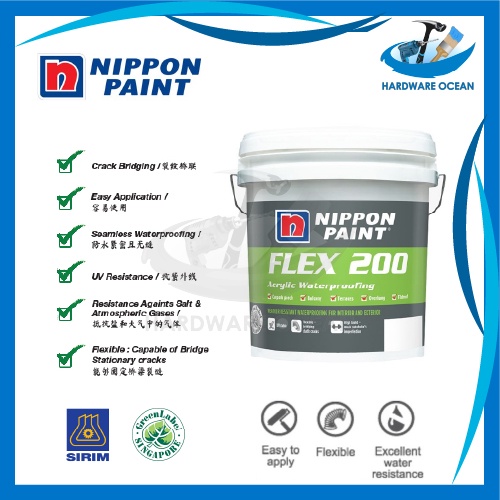 Nippon Paint Flex 200 20L Cat Waterproof Paint UV resistance paint Cat