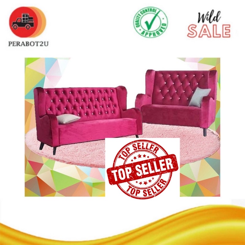 P2U AX CHESTERFIELD 2+3 Seater / Sofa Diamond / Sofa Mewah / Sofa Baldu