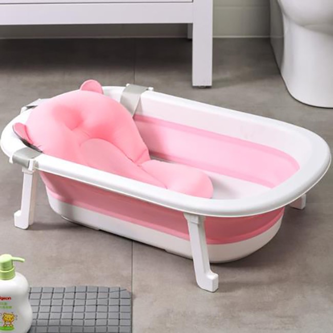 2PCS/SET Folding Bathtub Set For Baby Portable Baby Bathtub+Bathmat