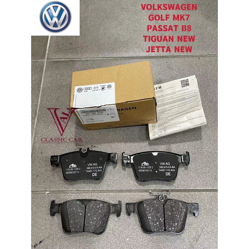 ( 100 ORIGINAL ) VOLKSWAGEN GOLF MK7 PASSAT B8 TIGUAN JETTA NEW REAR DISC BRAKE PAD Shopee