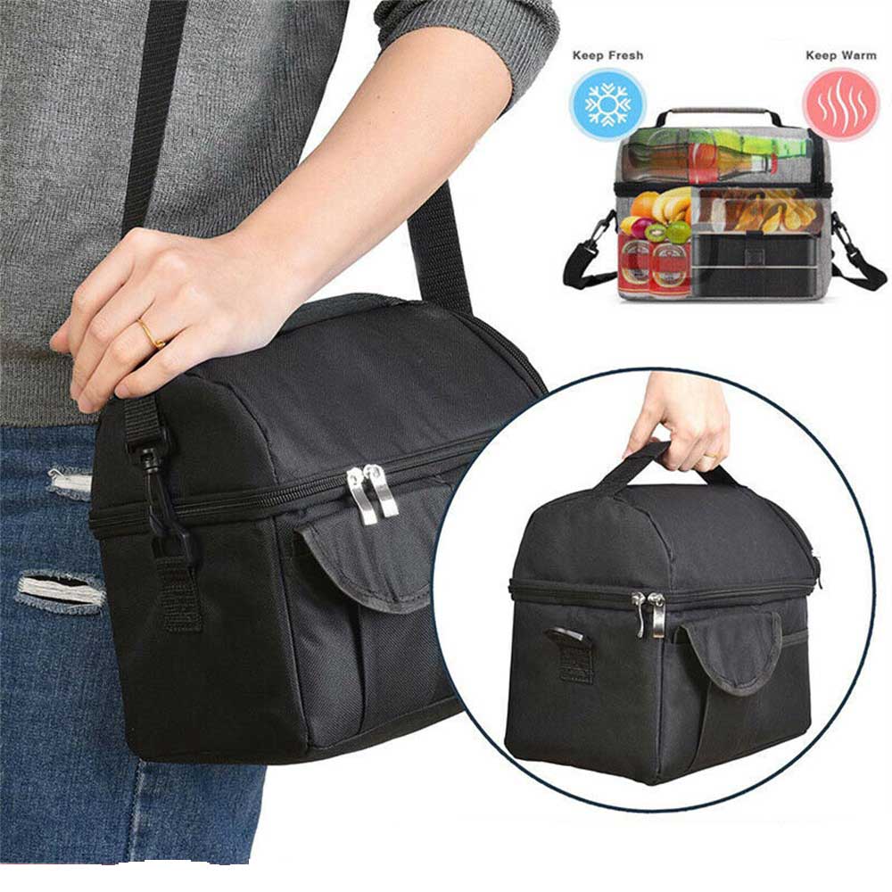8L Large Insulated Lunch Bag Cooler Picnic Travel Food Box Tote Carry