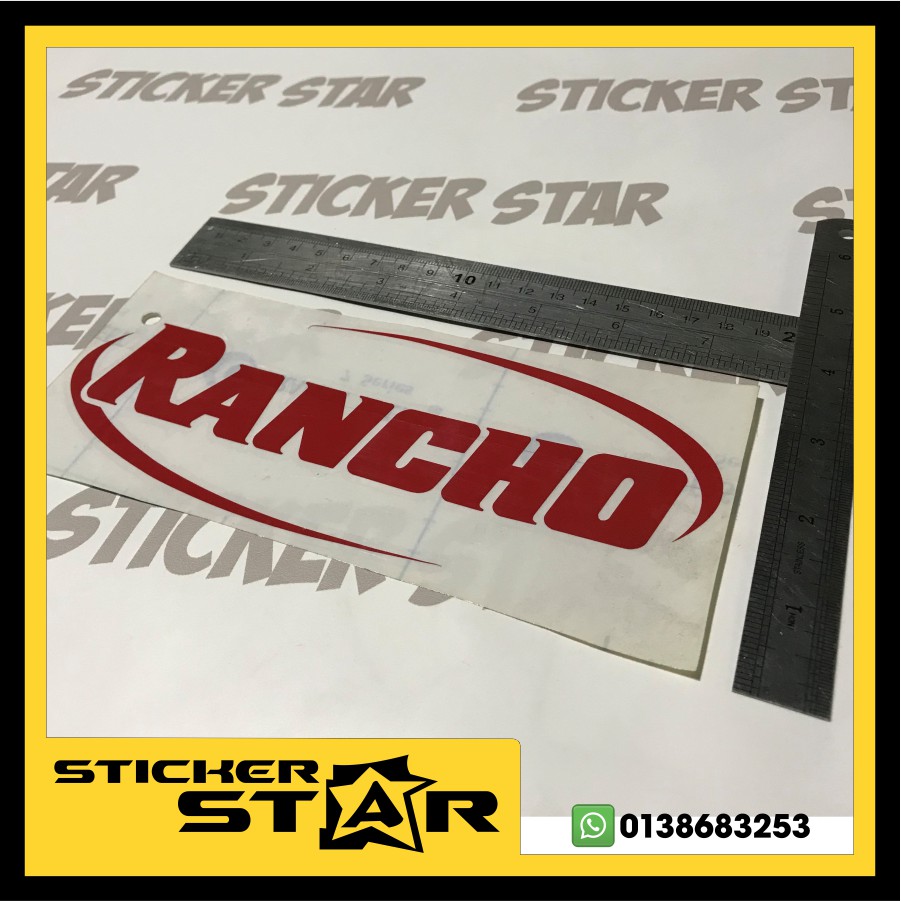 Sticker Cutting Rancho Absorber 4x4 Shopee Malaysia