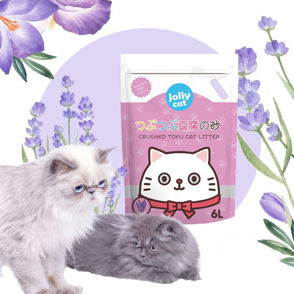 Jolly Cat Crushed Tofu Clumping Soya Cat Litter Tofu Pasir Kucing (6L