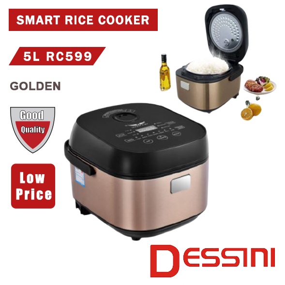 Dessini Multifunction Smart Rice Cooker 5L RC599 GOLDEN Shopee Malaysia