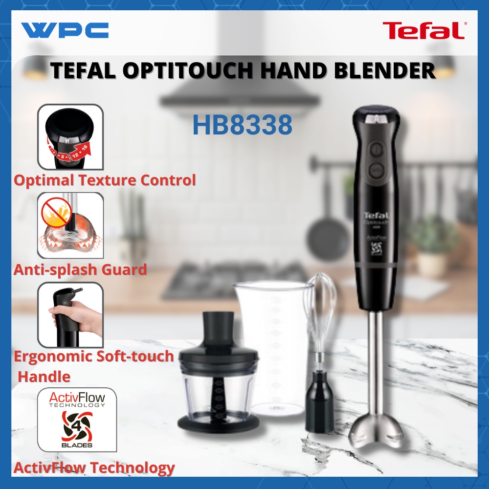 TEFAL OPTITOUCH HAND BLENDER + 500ML MINI CHOPPER + MULTIWIRE WHISK