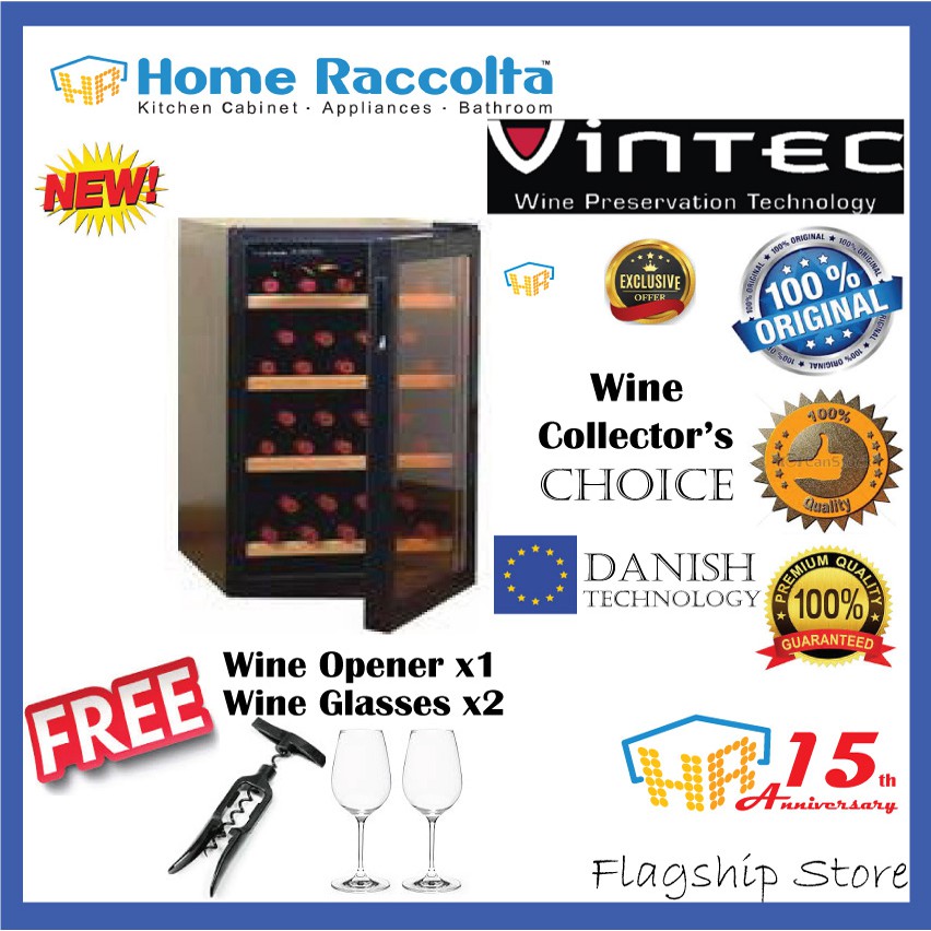 Vintec Wine Chiller VWS035SCAX VINTEC Wine Cellar Wine Storage