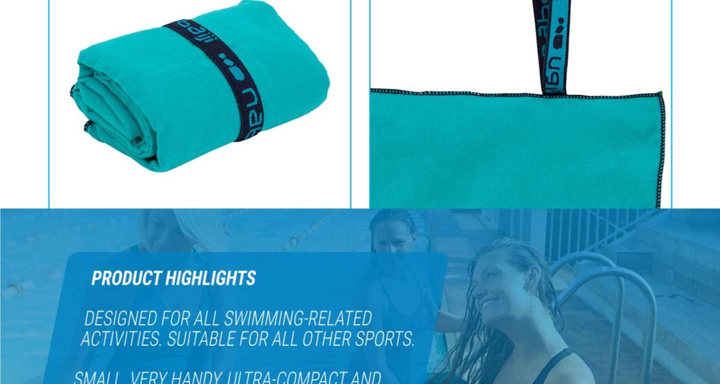 Decathlon Microfibre Sport Towel Size M (60 x 80cm) Shopee Malaysia