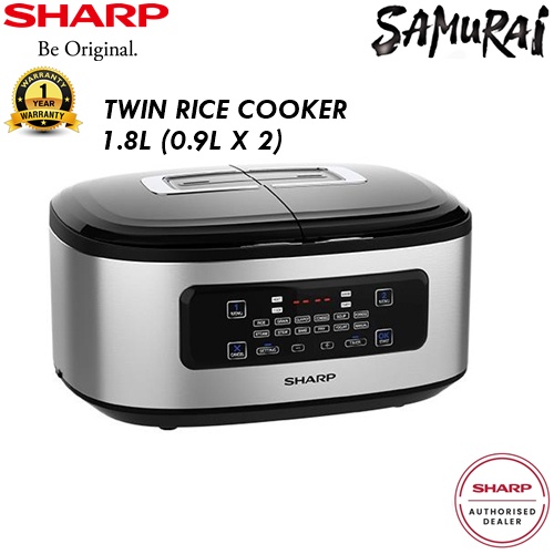 [ LOWES PRICE ] SHARP TWIN RICE COOKER 12 AUTO MENU 1.8L KNW509SL