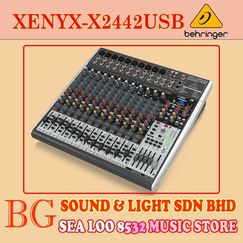 BEHRINGER XENYX-X2442USB / XENYX X2442USB PREMIUM 24-INPUT 4/2-BUS