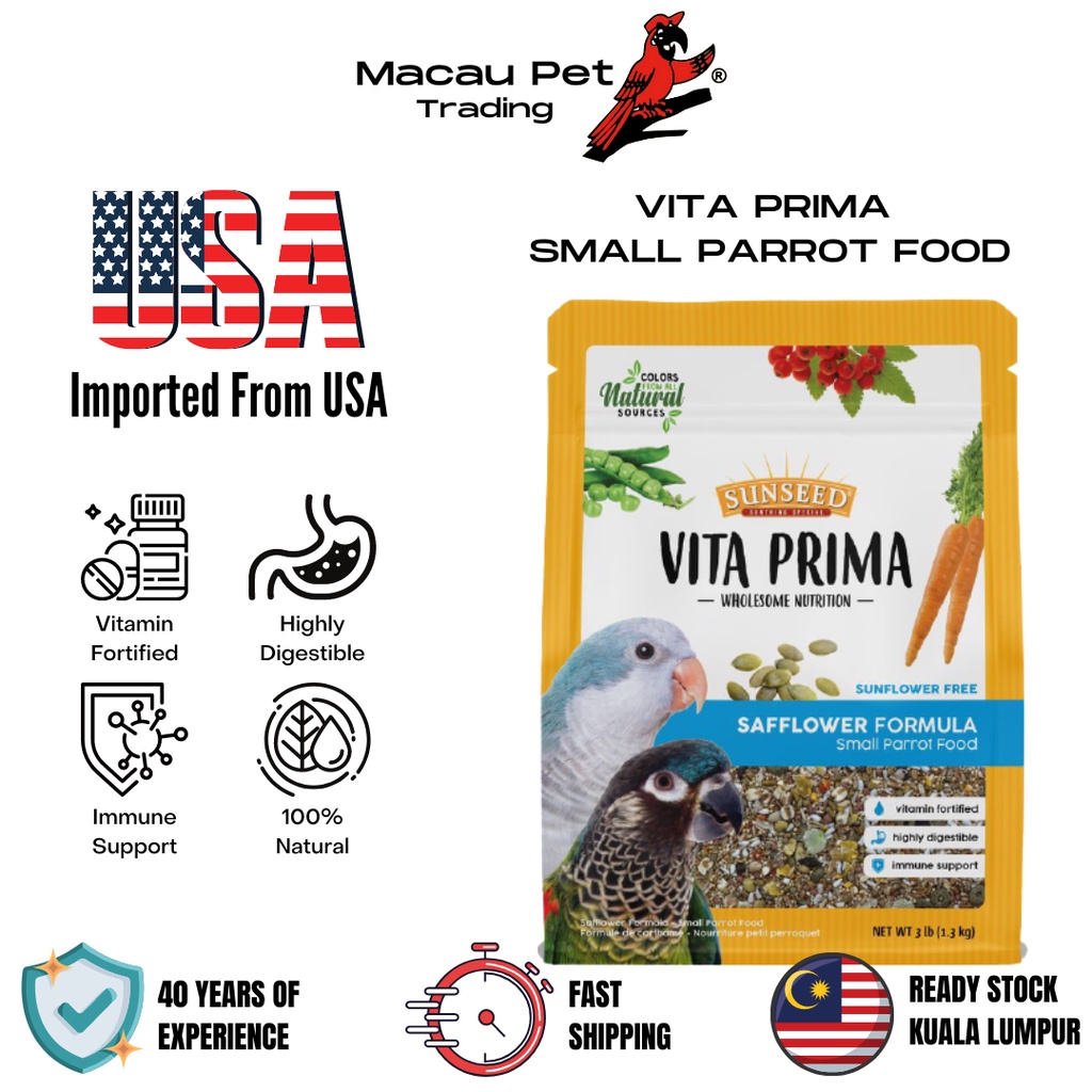 MPT Sunseed 1.3 KG Bird Food Makanan Burung Baji 鸚鵡饲料 Makanan Lovebird Food Sun Conure Food