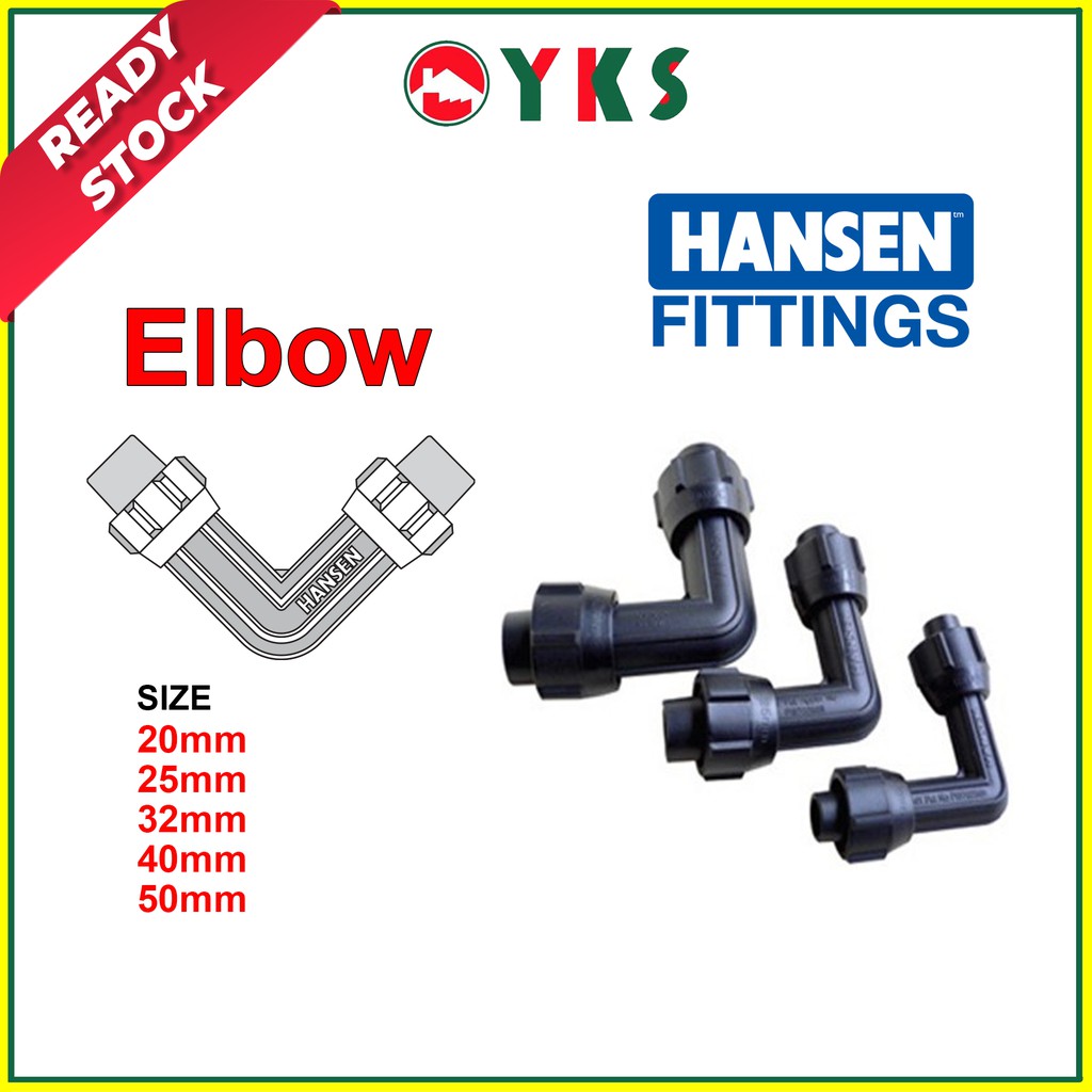HANSEN ELBOW PIPES SYSTEM / FOR FITTINGS WATER PIPE / SOKET PAIP AIR