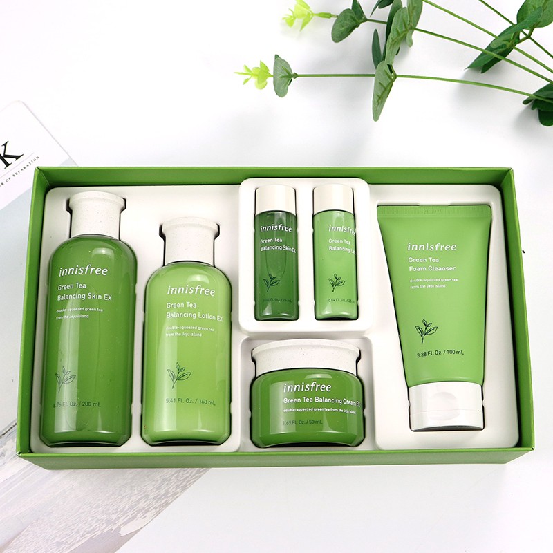 6 in 1 Set Original INNISFREE SKIN CARE SET GREEN TEA BALANCING Shopee Malaysia