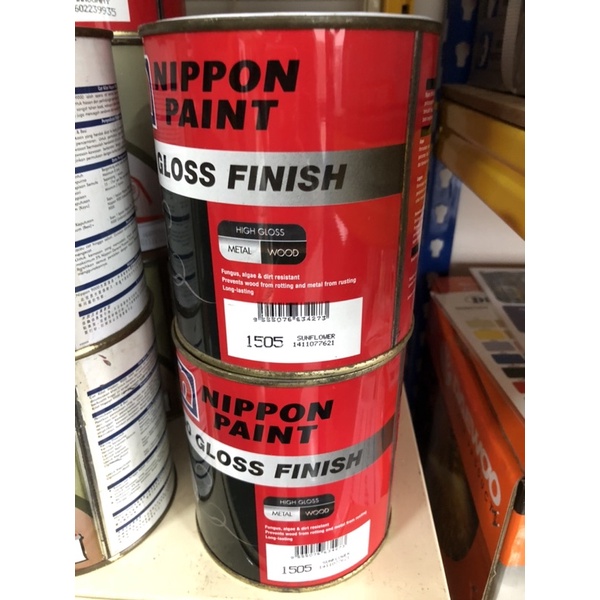 Nippon gloss paint 1 litre sunflower Shopee Malaysia