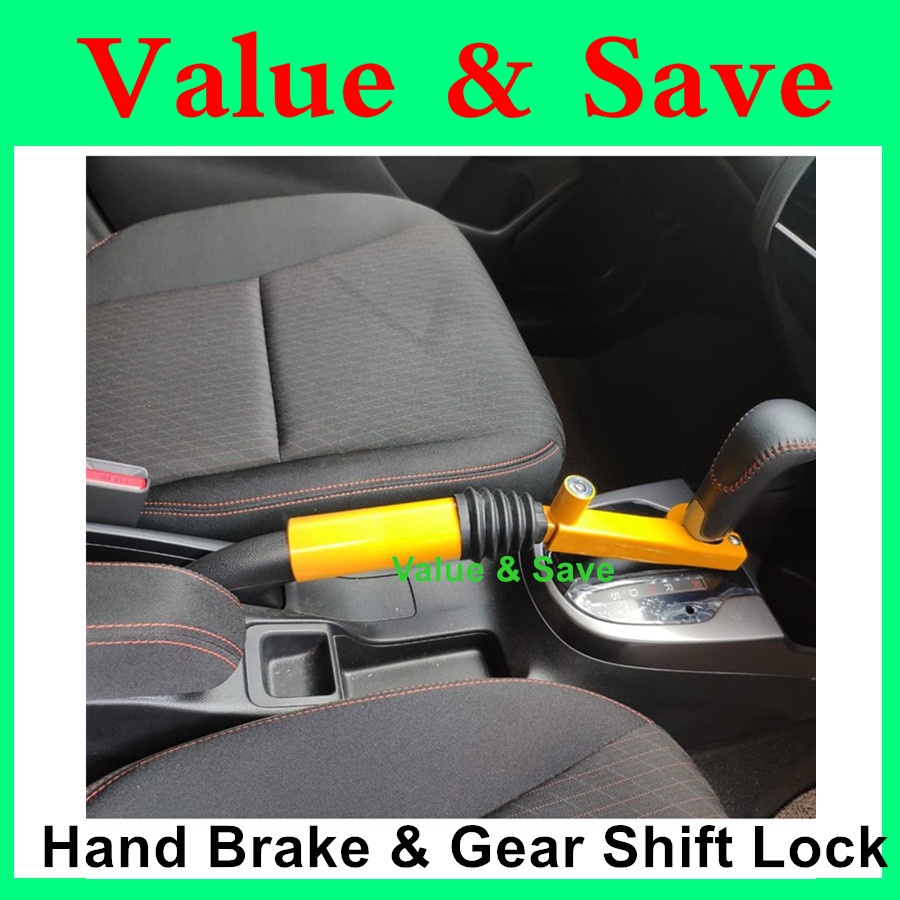 Car Handbrake Lock + Gear Shifter Anti Theft Safety Lock 2IN1 Gearlock