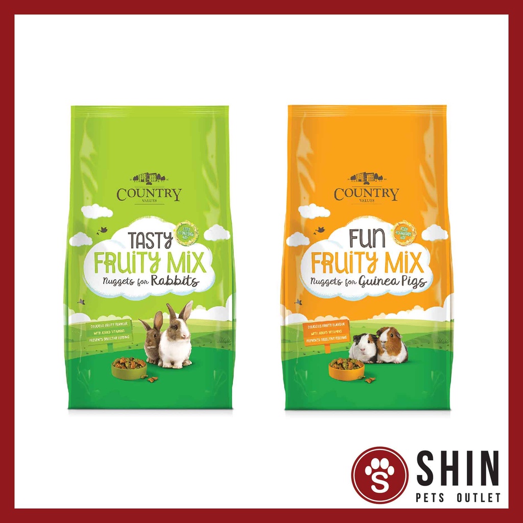 Country Value Tasty Fruity Mix Nuggets Rabbit Food 1.5kg/Fun Fruity Mix