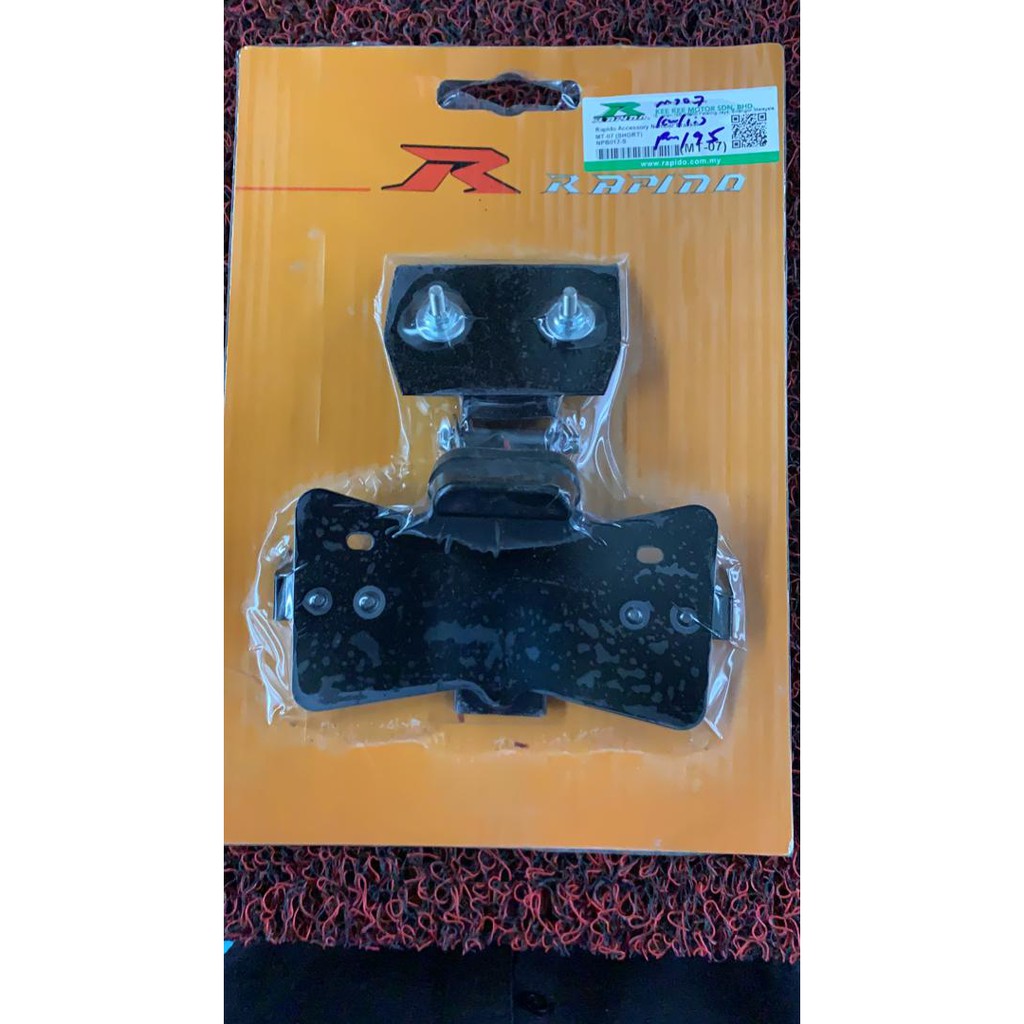RAPIDO NUMBER PLATE BRACKET YAMAHA MT07 Shopee Malaysia