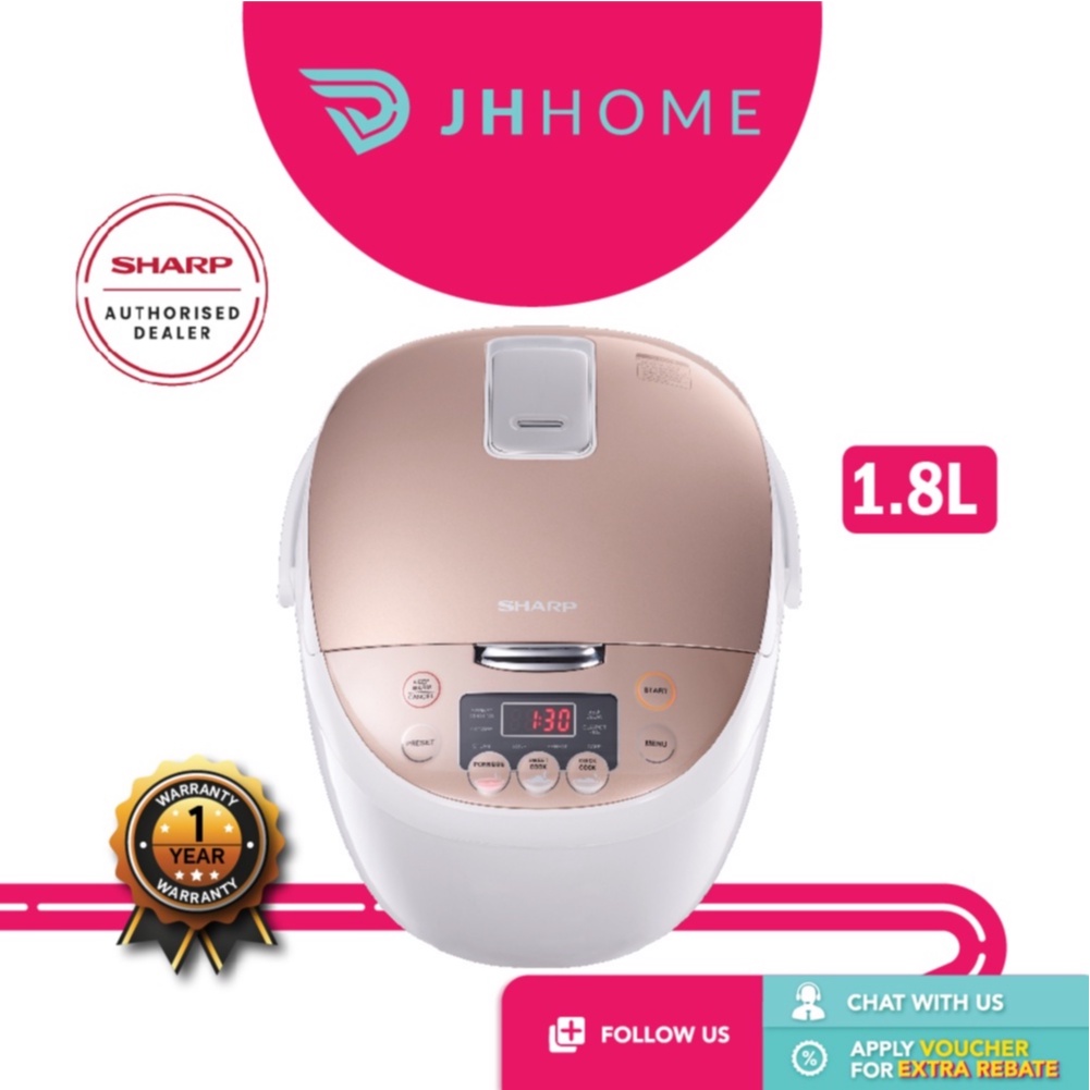 Sharp 1.8L Jar Digital Smart Rice Cooker KSC186GL 13 PreProgram Menu