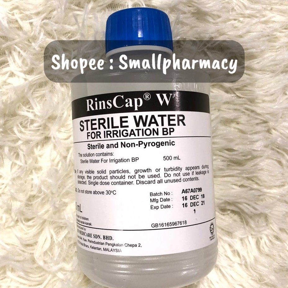 Rinscap Sterile Water for Irrigation 500ml Shopee Malaysia