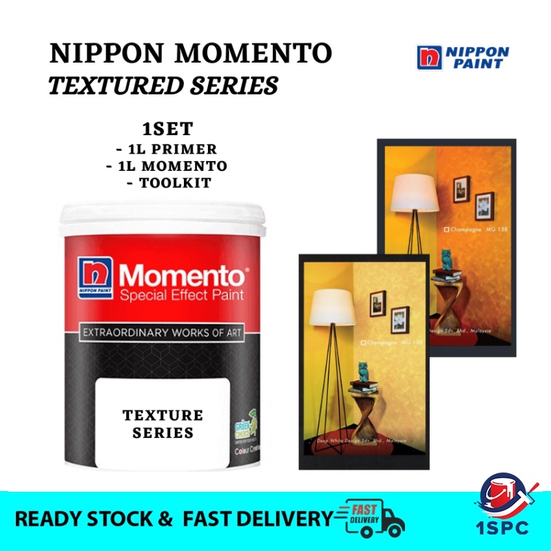 1L NIPPON PAINT Momento Textured Series Elegant / Elegant Gold